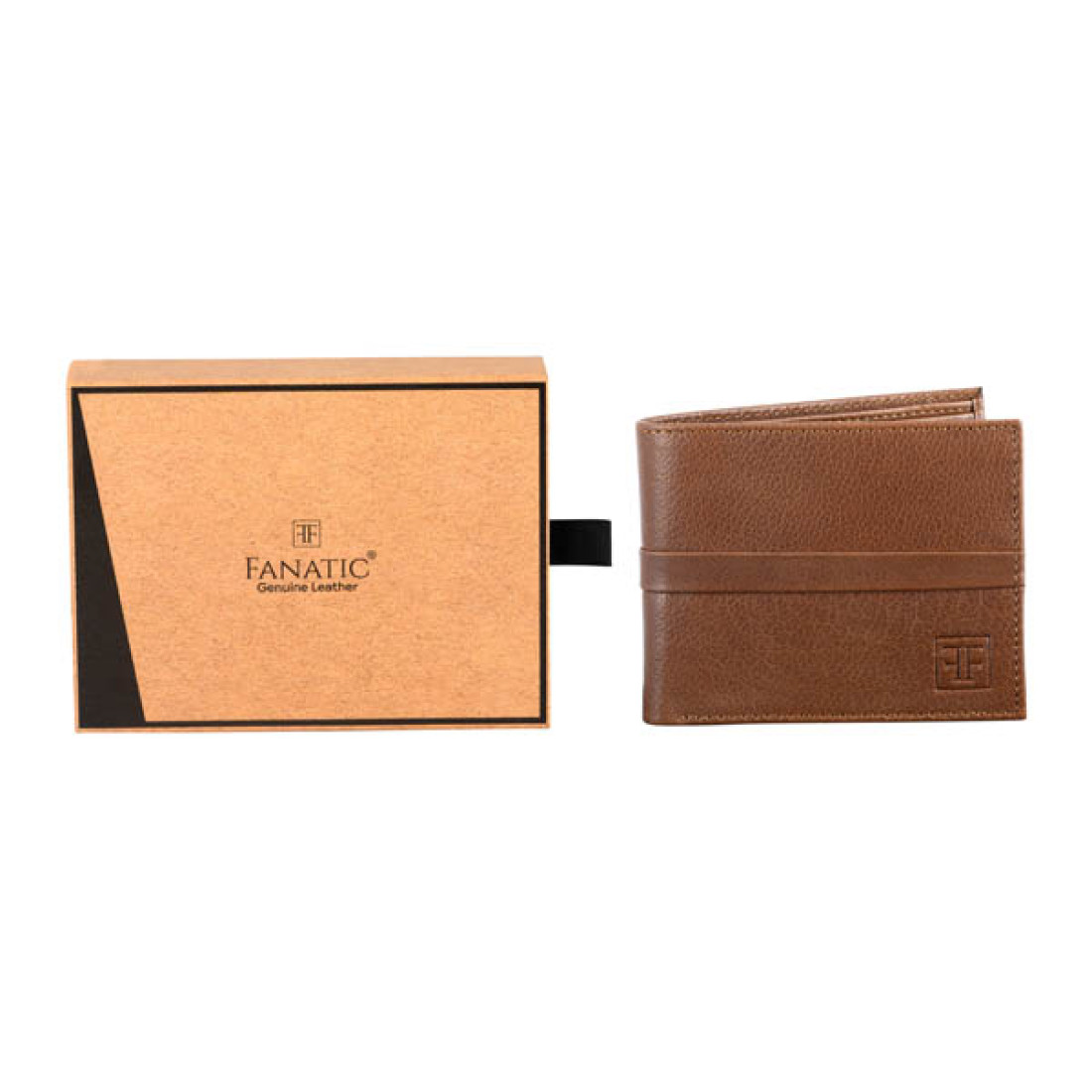 Men Brown Genuine Leather Wallet (10 Card Slots)LKHM