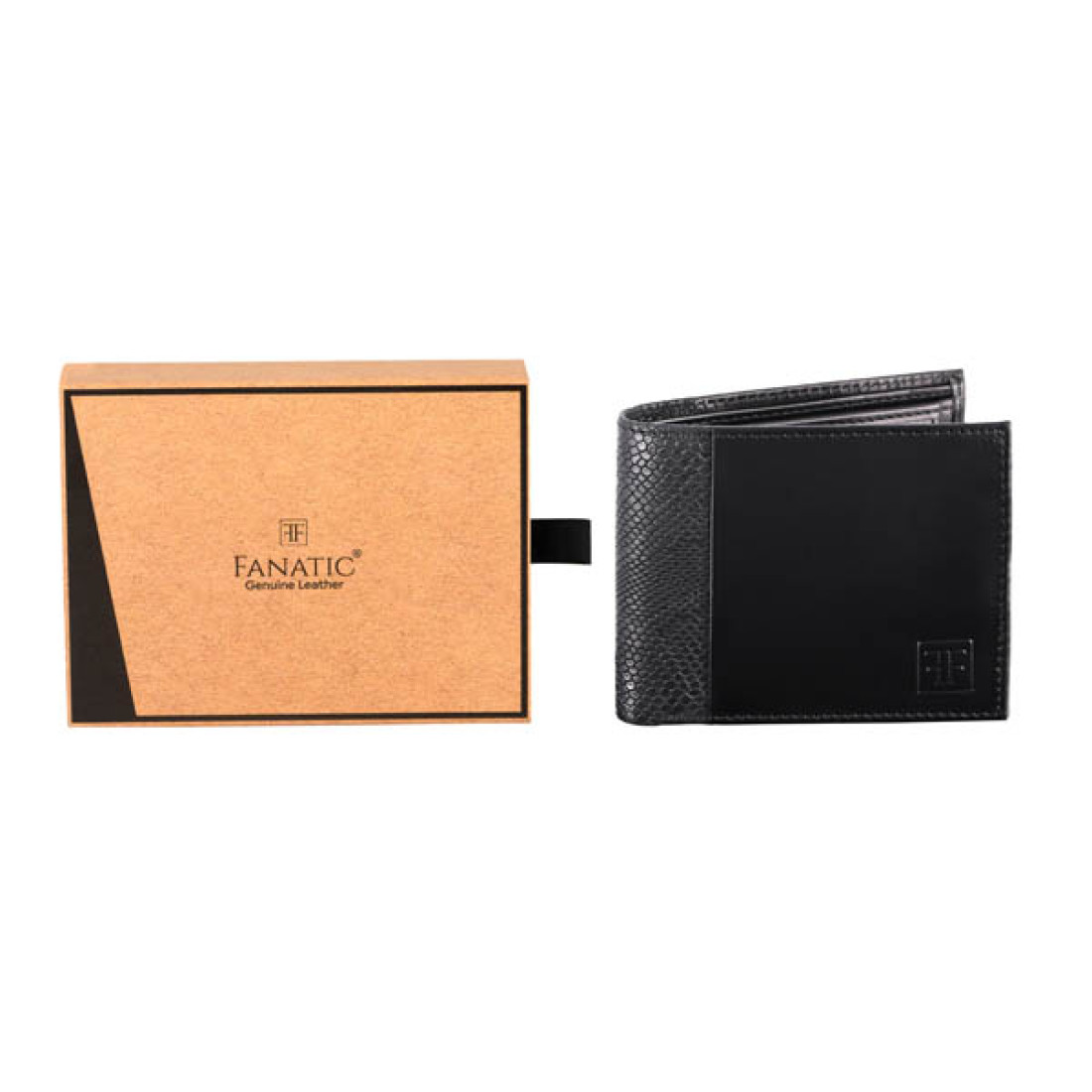 Men Black Genuine Leather Wallet (9 Card Slots)UKHB 