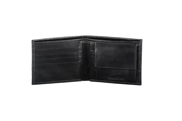 Men Black Genuine Leather Wallet (6 Card Slots)UKHB 